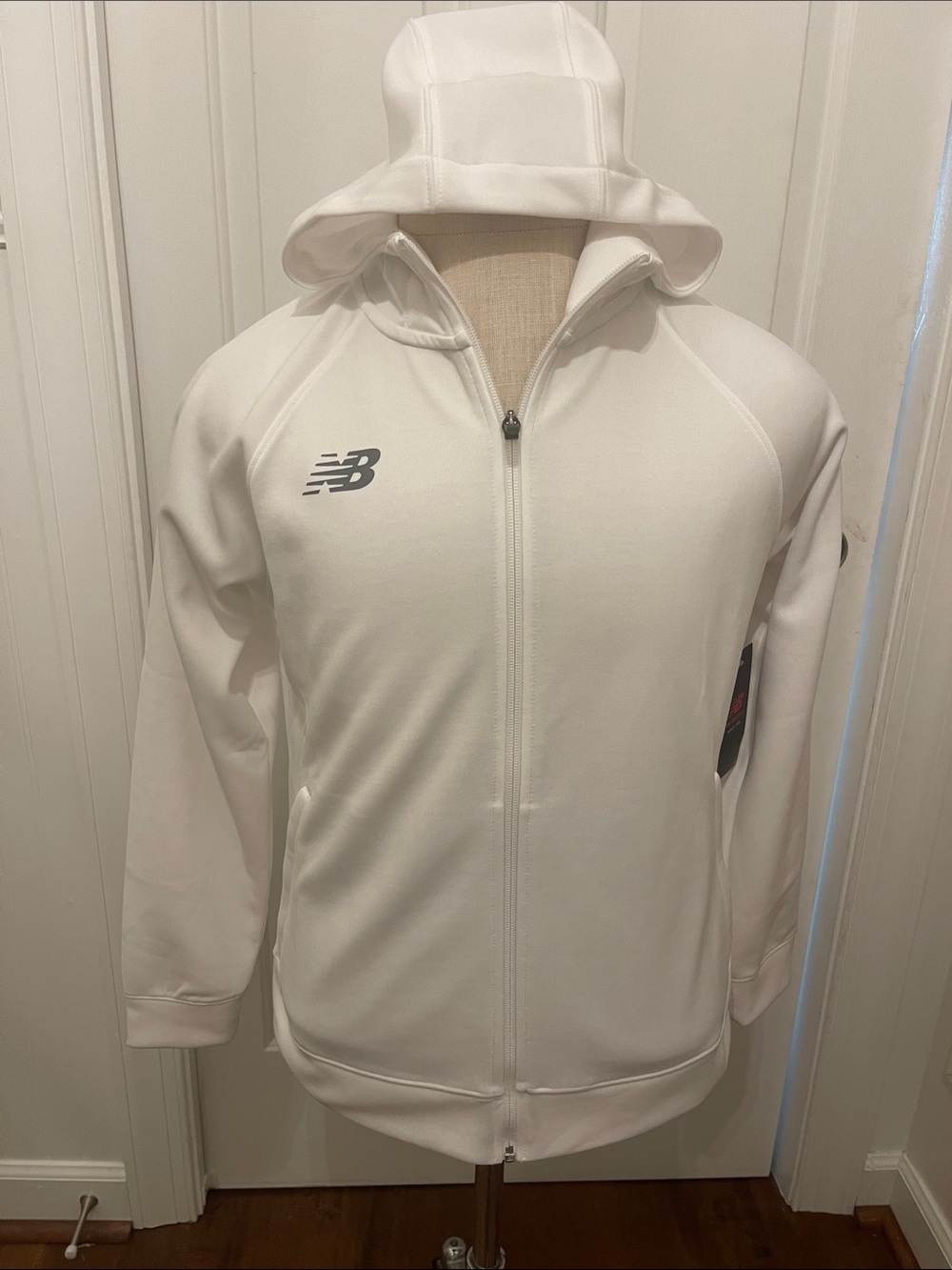 New Balance White Full-Zip Hooded Women's Performance Hoodie/Jacket size Medium